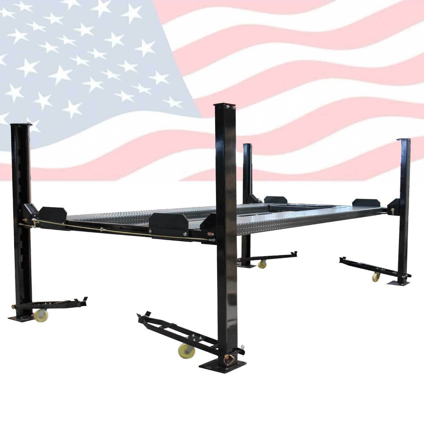 XK P407A 8000 LB 4-Post Heavy Duty Portable Storage Car Lift Auto Hoist--Movable